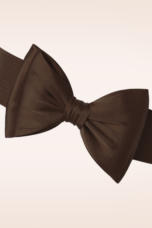 Banned Retro - Bella strikriem in donkerbruin 2