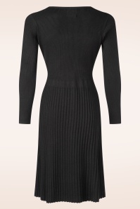 Topvintage Boutique Collection - Topvintage exclusive ~ Nora gebreide jurk in zwart 4
