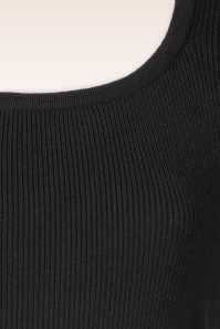 Topvintage Boutique Collection - Topvintage exclusive ~ Nora gebreide jurk in zwart 3