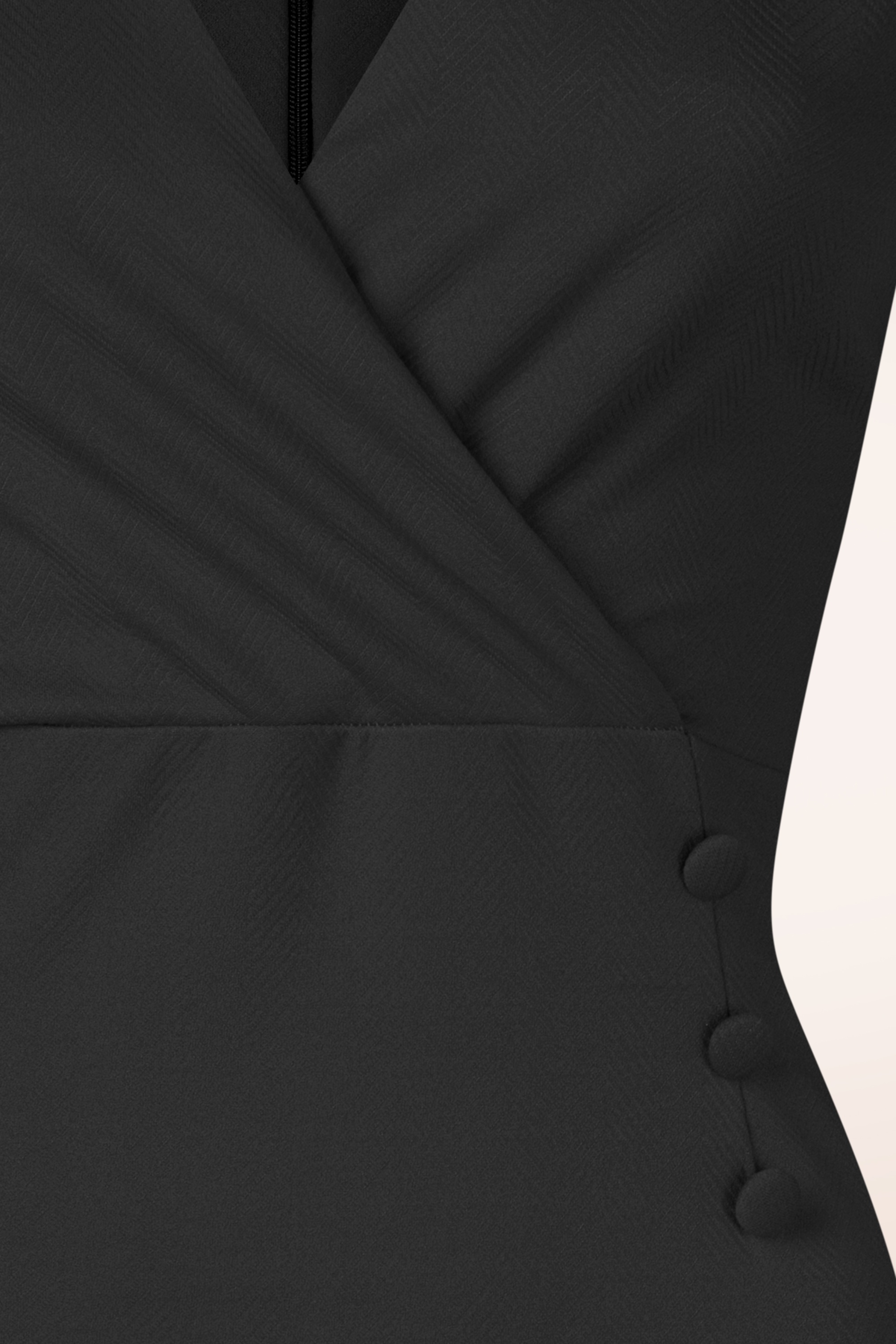 Vintage Chic for Topvintage - Topvintage exclusive ~ Mikaela pencil jurk in zwart 2