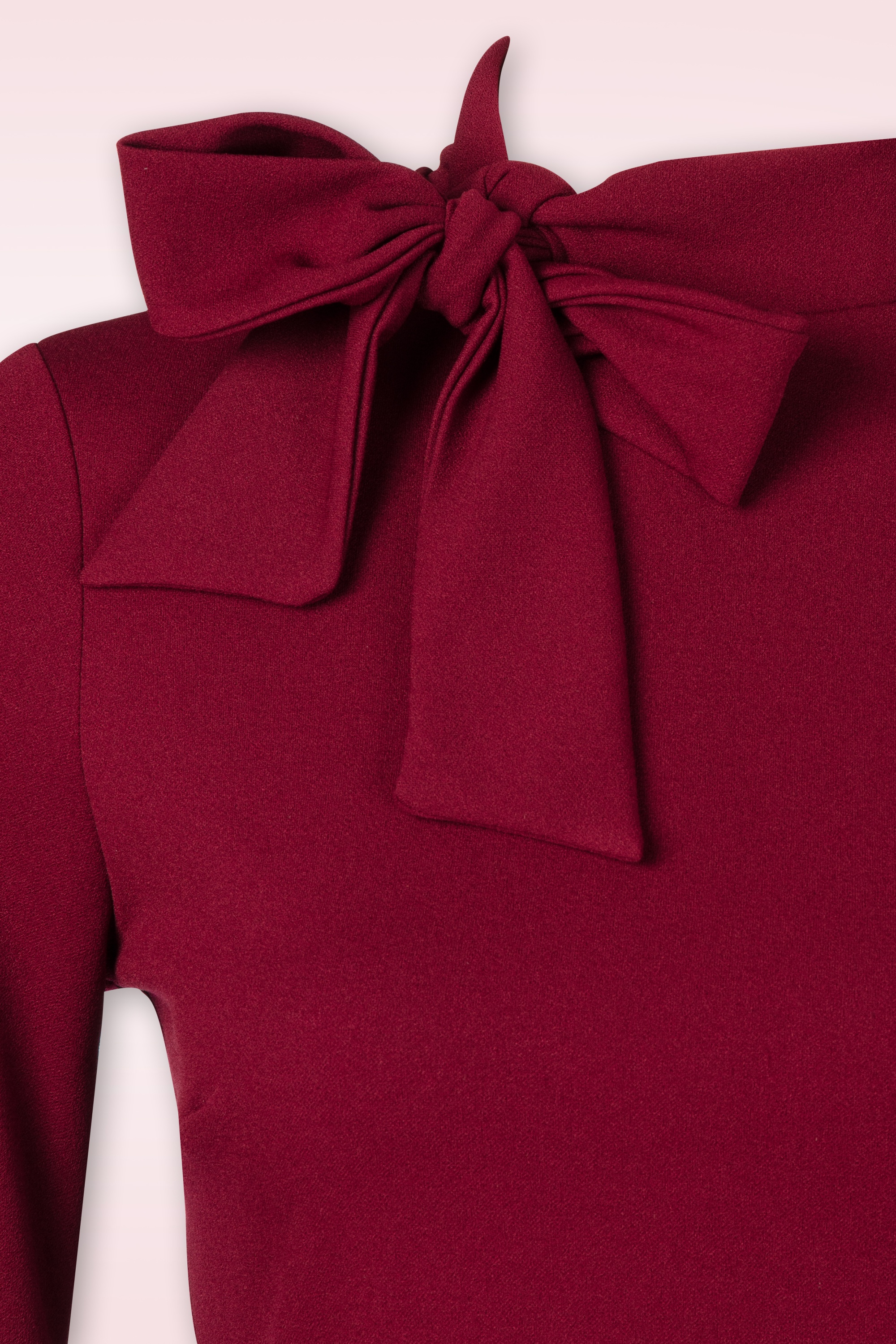 Vintage Chic for Topvintage - Topvintage exclusive ~ Celina pencil jurk in wijnrood 2