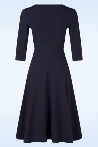 Vintage Chic for Topvintage - Topvintage exclusive ~ Clare swing jurk in marineblauw 3