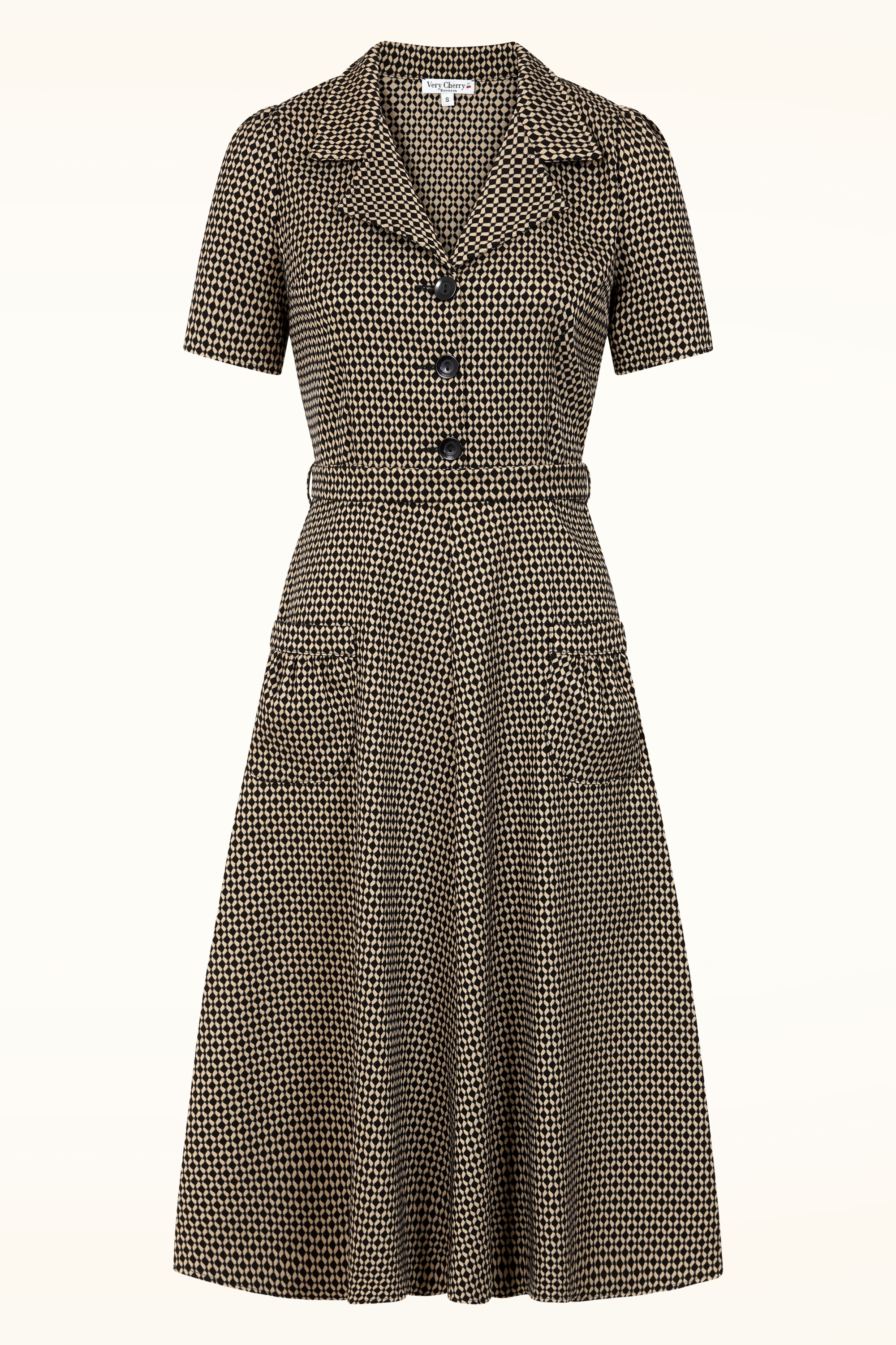 Very Cherry - Revers Safiya midi jurk in multi