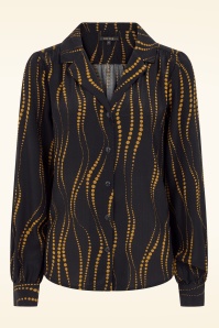 King Louie - Bella Twirl blouse in zwart