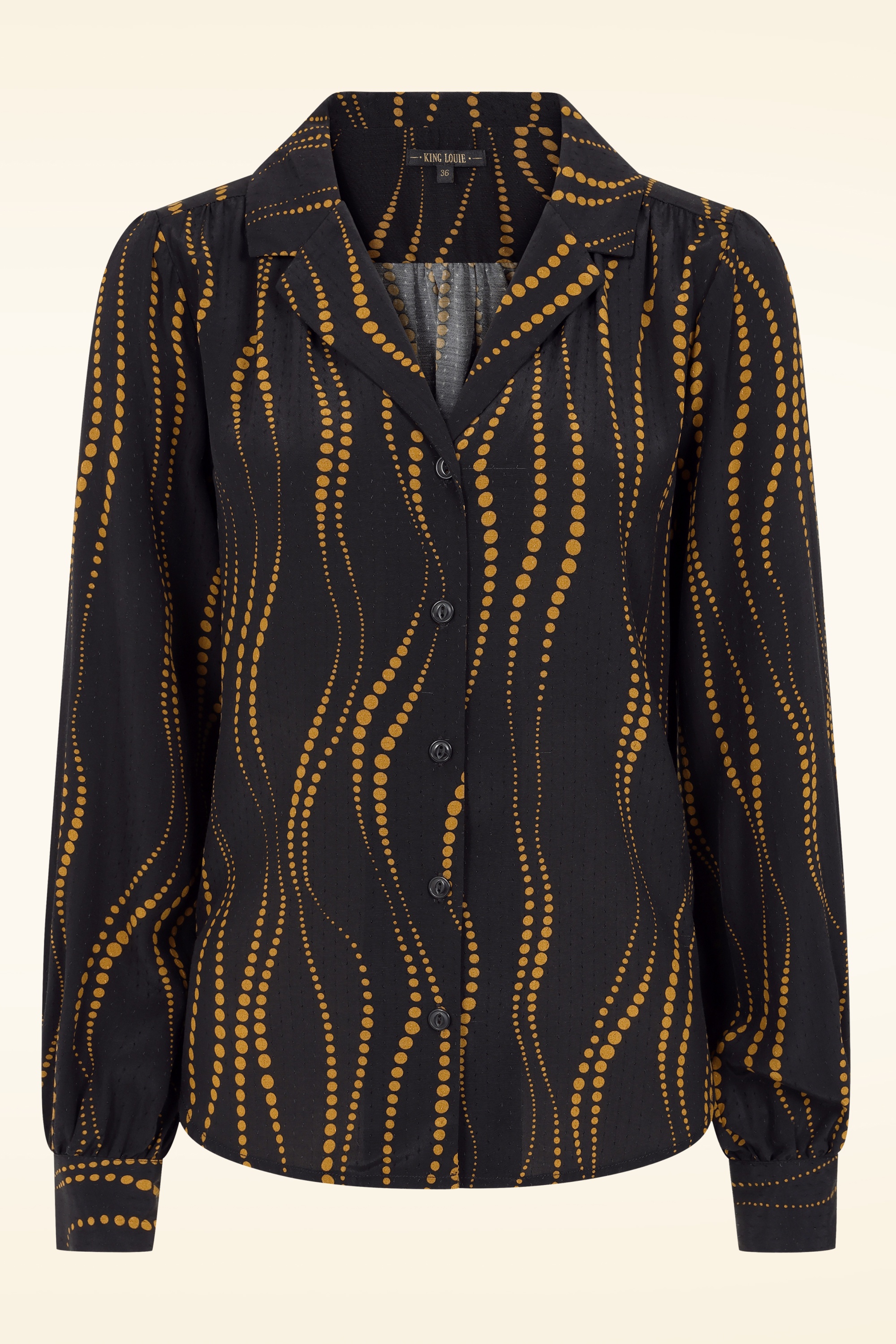 King Louie - Bella Twirl blouse in zwart