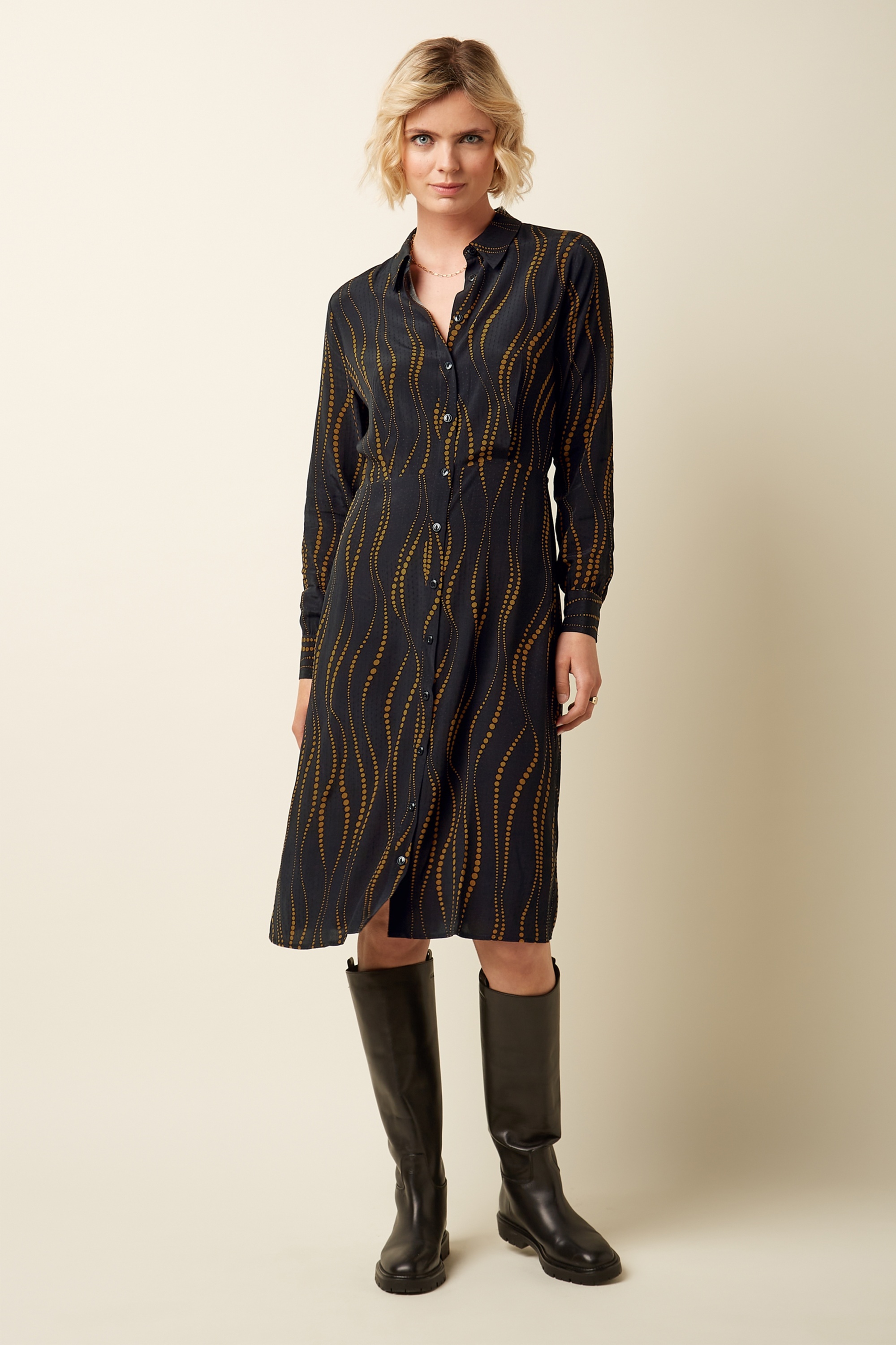 King Louie - Mina Twirl jurk in zwart 3