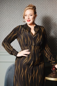 King Louie - Mina Twirl jurk in zwart