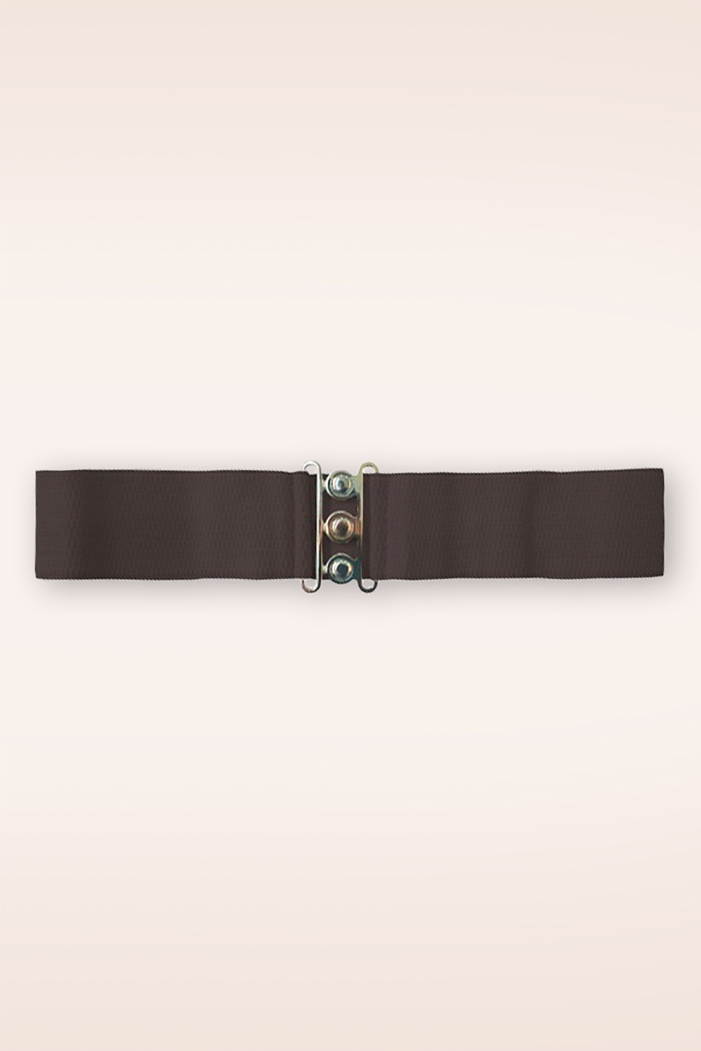 Banned Retro - Lauren Vintage stretchriem in donkerbruin