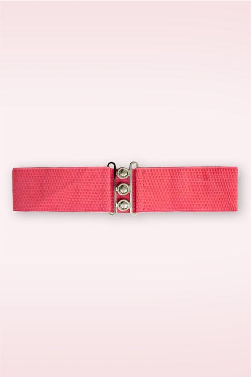 Banned Retro - Lauren Vintage stretchriem in koraal