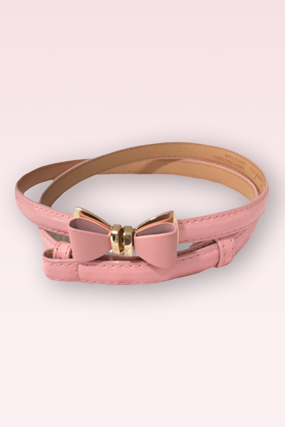 Banned Retro - Ocean Avenue strikriem in babyroze