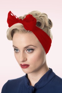 Banned Retro - Anna haarsjaal in lippenstift rood 