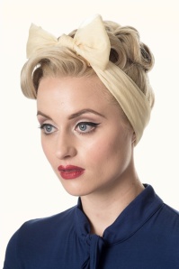 Banned Retro - Anna haarsjaal in gebroken wit