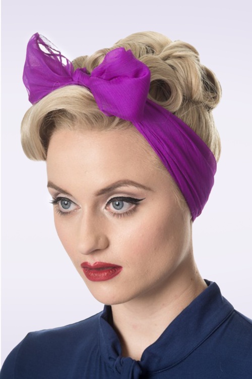Banned Retro - Anna haarsjaal in paars