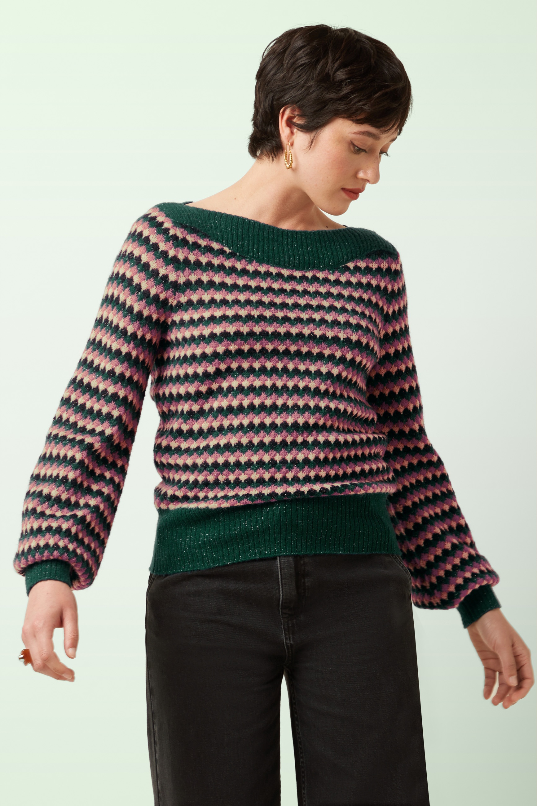 King Louie - Erin Flora top in pijnboomgroen  3