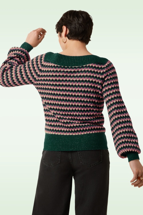 King Louie - Erin Flora top in pijnboomgroen  6