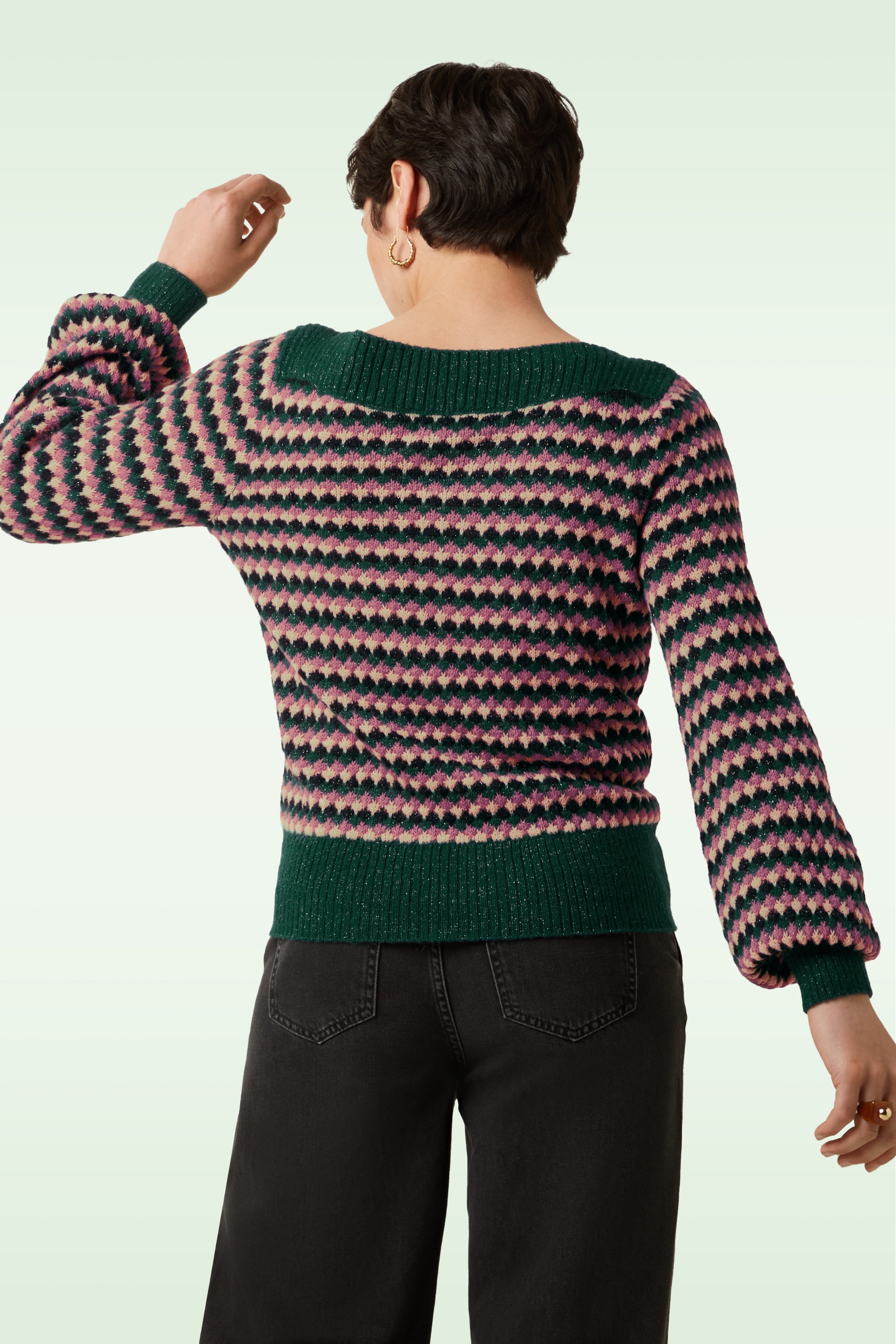 King Louie - Erin Flora top in pijnboomgroen  6