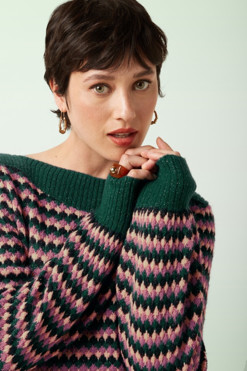 King Louie - Erin Flora top in pijnboomgroen  5