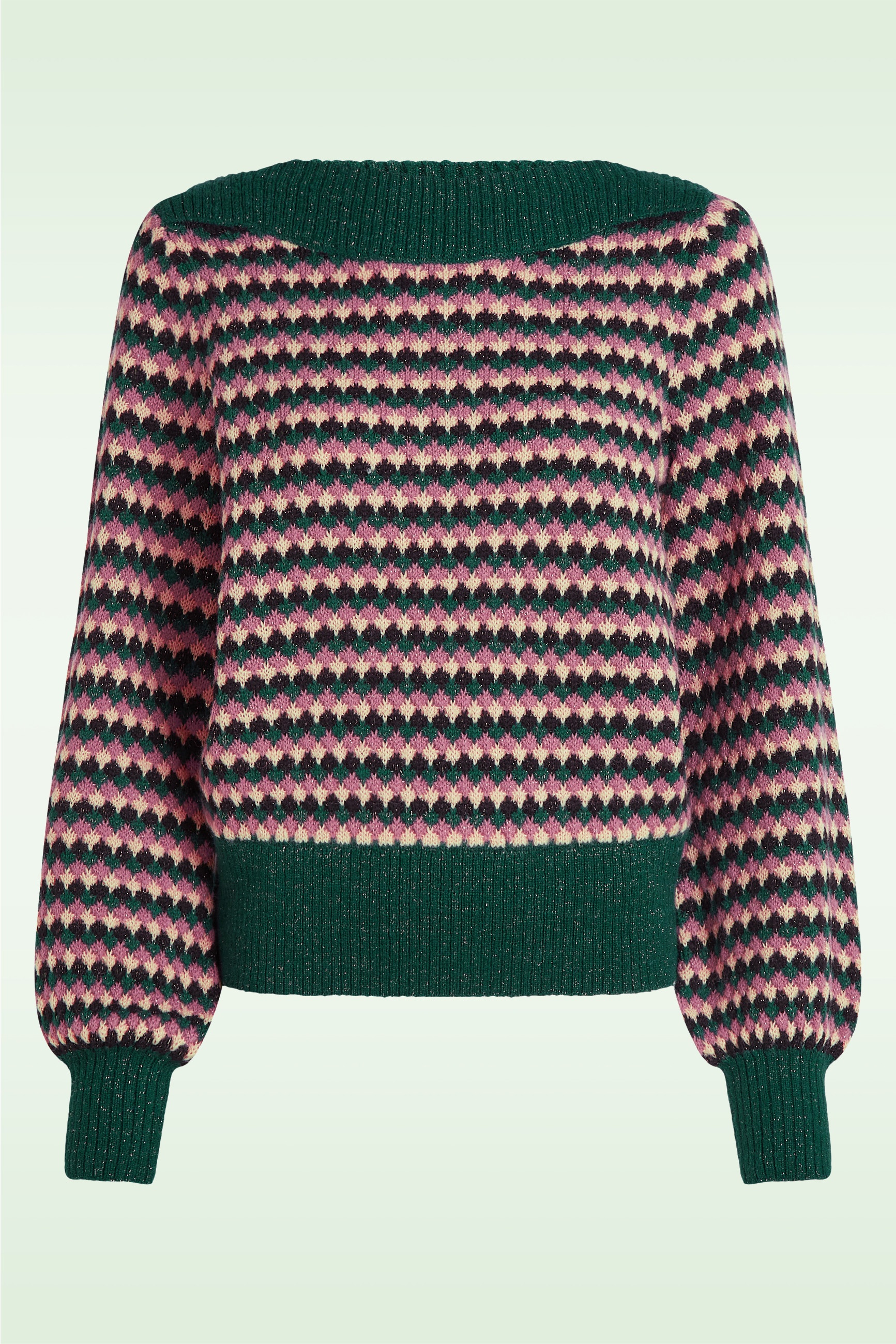 King Louie - Erin Flora top in pijnboomgroen  2