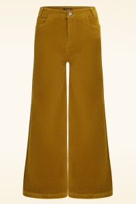 King Louie - Peppa corduroy pantalon in goudbruin 