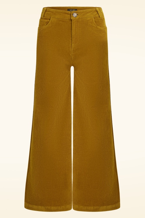 King Louie - Peppa Corduroy pantalon in matcha groen