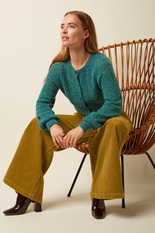 King Louie - Peppa corduroy pantalon in goudbruin  2