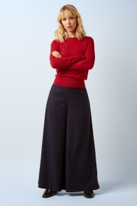 King Louie - Pia Pinstripe pantalon in nachtblauw 2