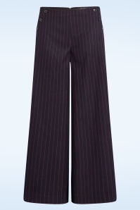 King Louie - Pia Pinstripe pantalon in nachtblauw