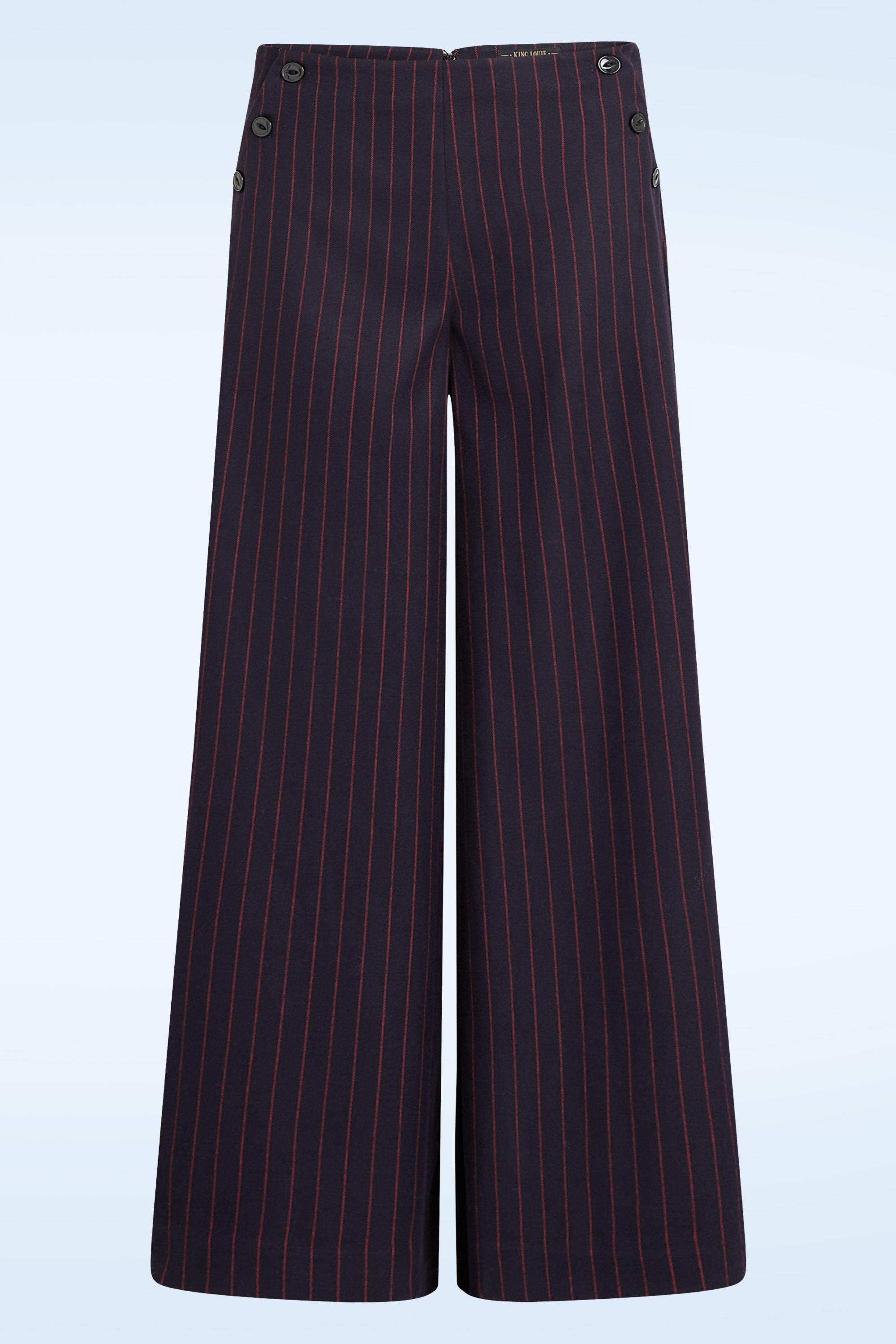 King Louie - Pia Pinstripe pantalon in nachtblauw