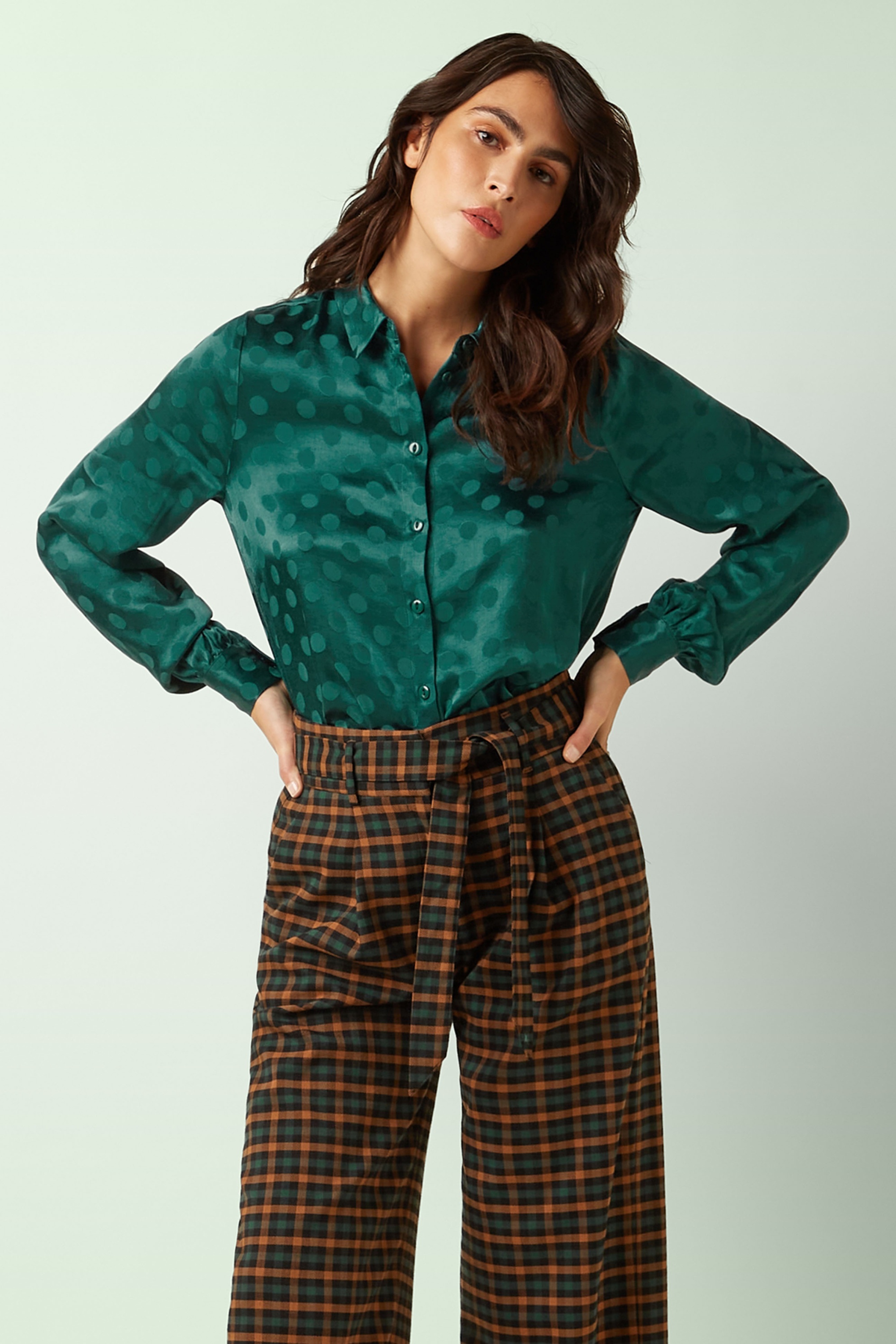 King Louie - Maisie Mimi blouse in peridoot groen