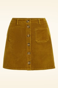 King Louie - Garbo corduroy mini rok in goudbruin