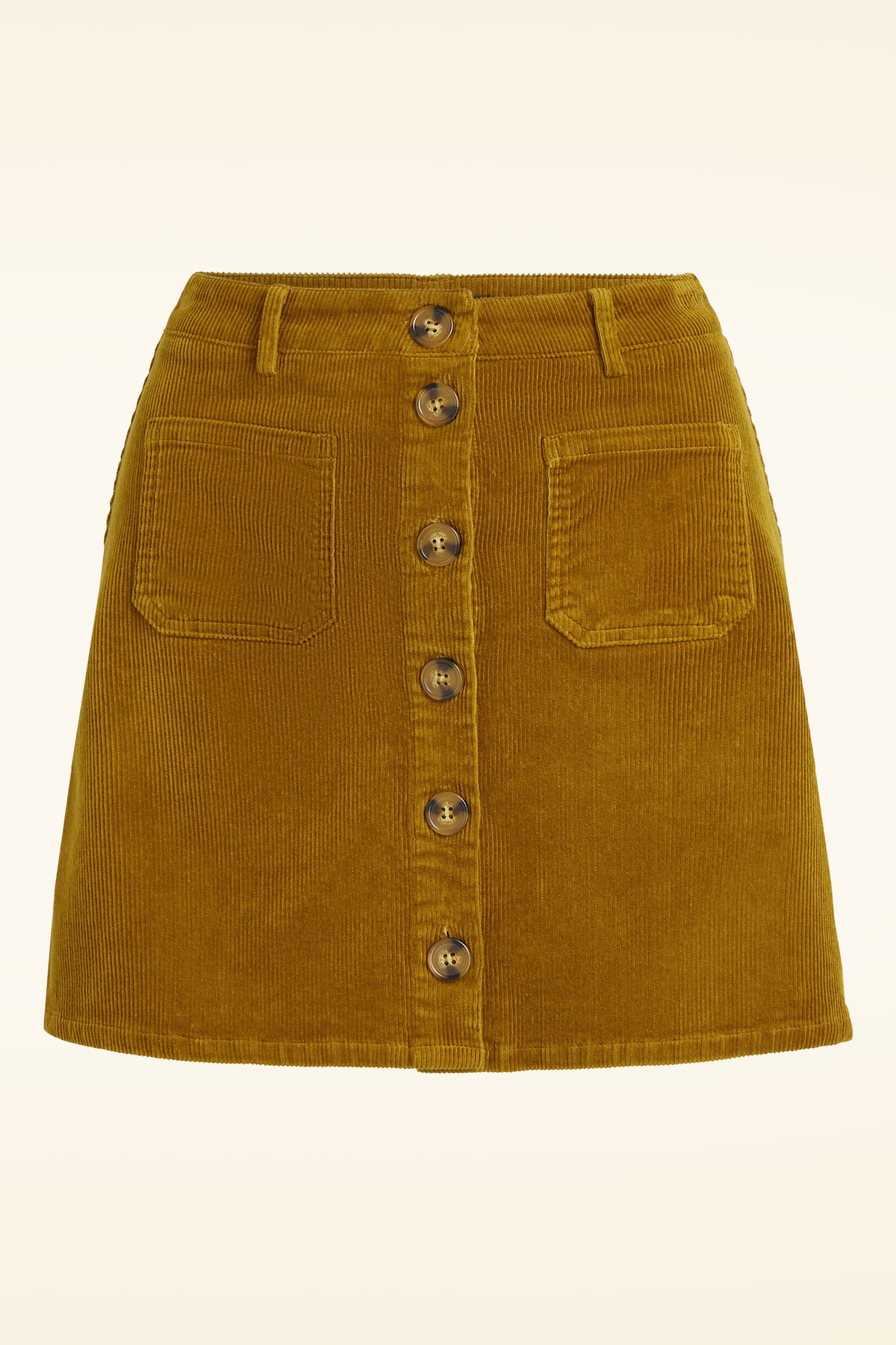 King Louie - Garbo corduroy mini rok in goudbruin