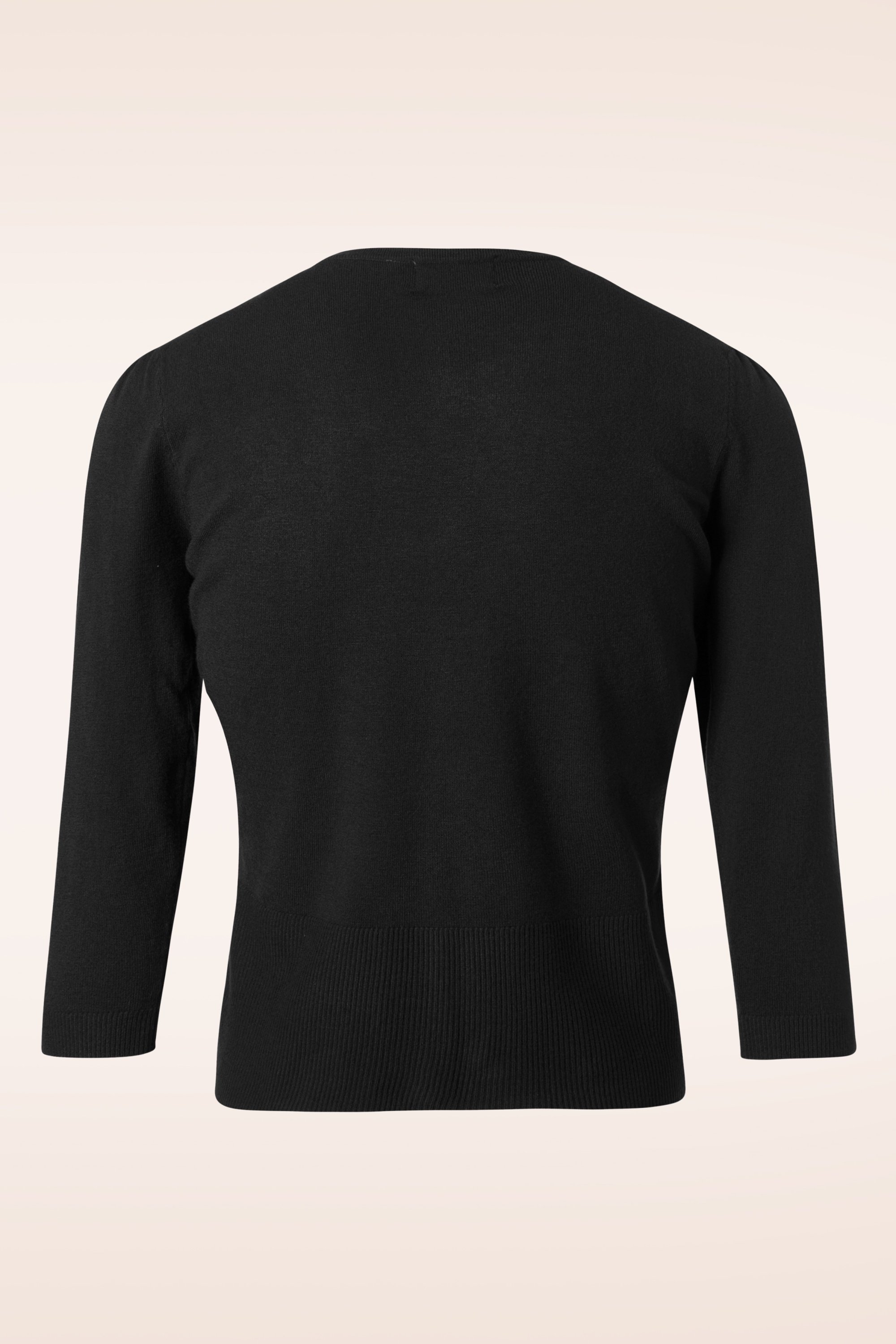 Banned Retro - Cat Scallop Collar cardigan in zwart 3