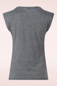 Queen Kerosin - Hasta la Vista T-shirt in antraciet  3