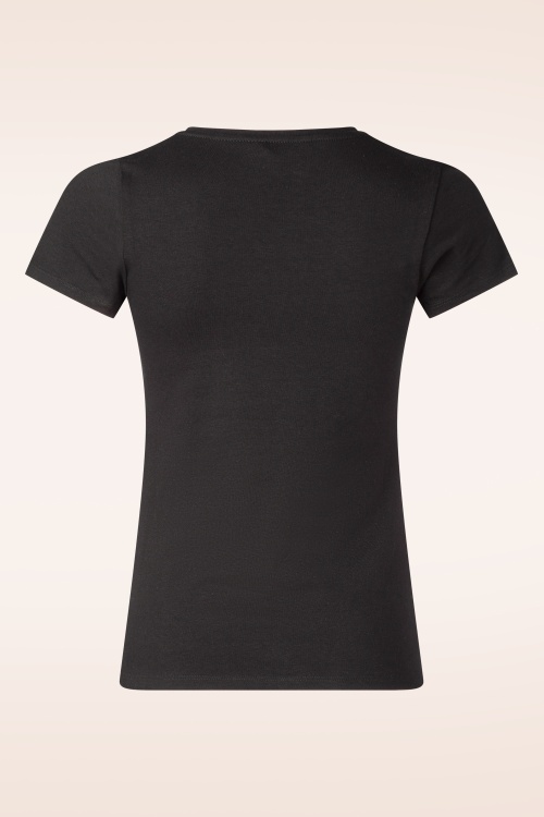 Queen Kerosin - Royal Kitten Club T-shirt in zwart 3
