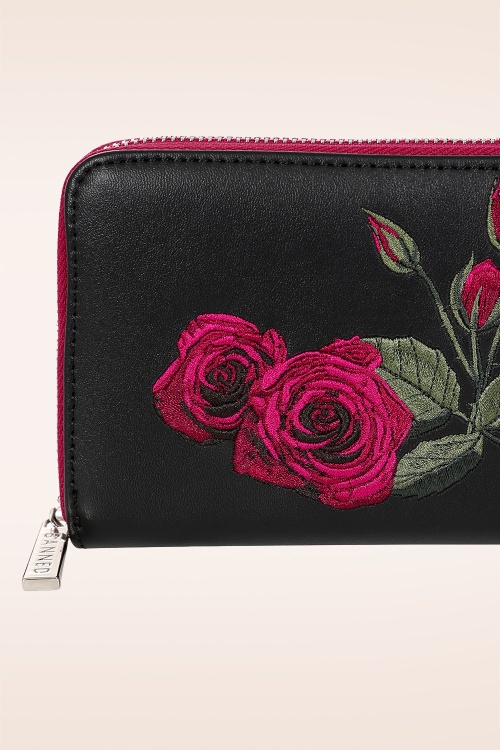Banned Retro - Rose Garden portemonnee in zwart 2
