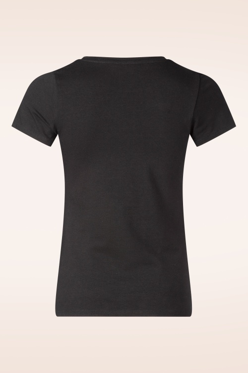 Queen Kerosin - Rockabilly Kitten T-shirt in zwart 3