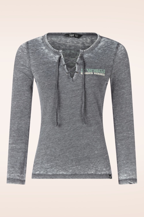 Queen Kerosin - Forever 2 Wheels Longsleeve in antraciet