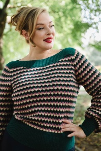 King Louie - Erin Flora top in pijnboomgroen 