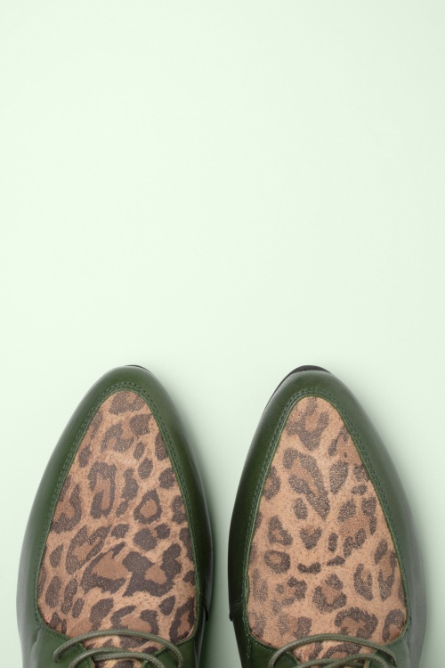 Miz Mooz - Rize shoe booties in leopard en bosgroen 2