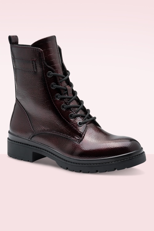 Tamaris - Meredith Patent enkellaarsjes in wijnrood 3