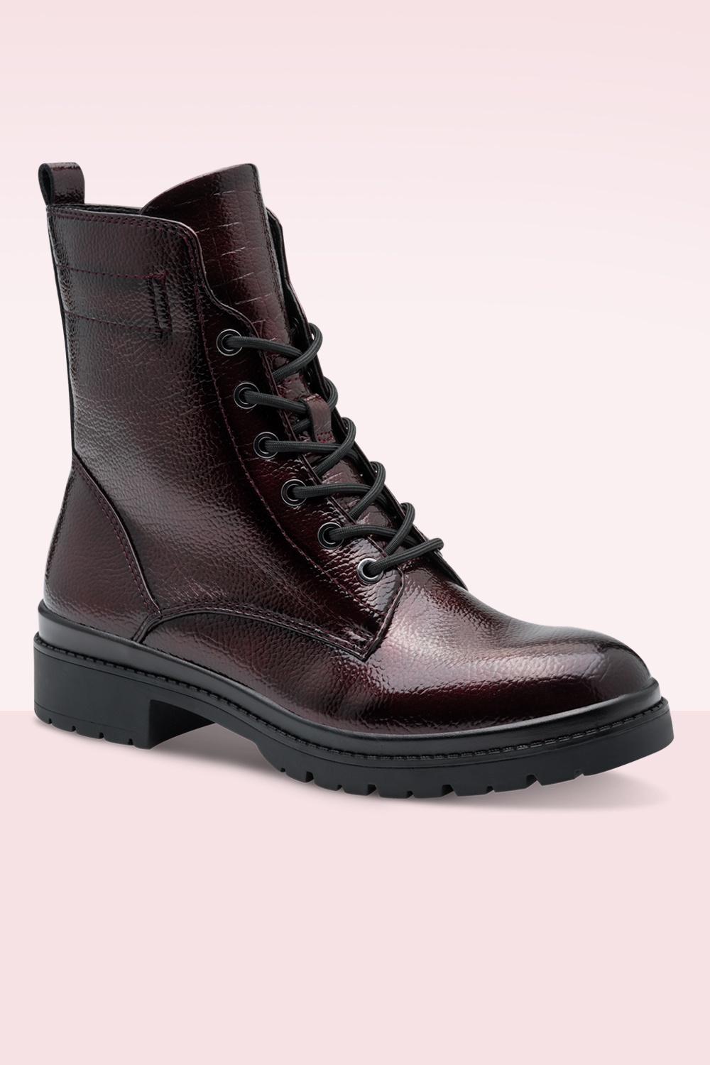 Tamaris - Meredith Patent enkellaarsjes in wijnrood 3