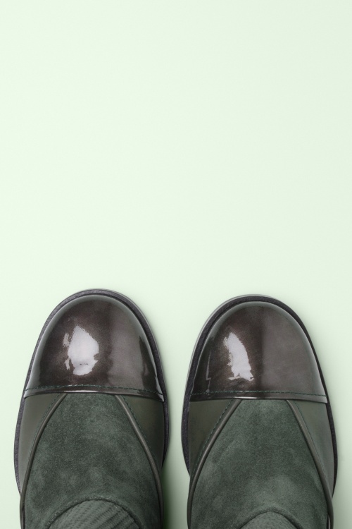 Nemonic - Melissa Monochrome laarzen in kaki 2