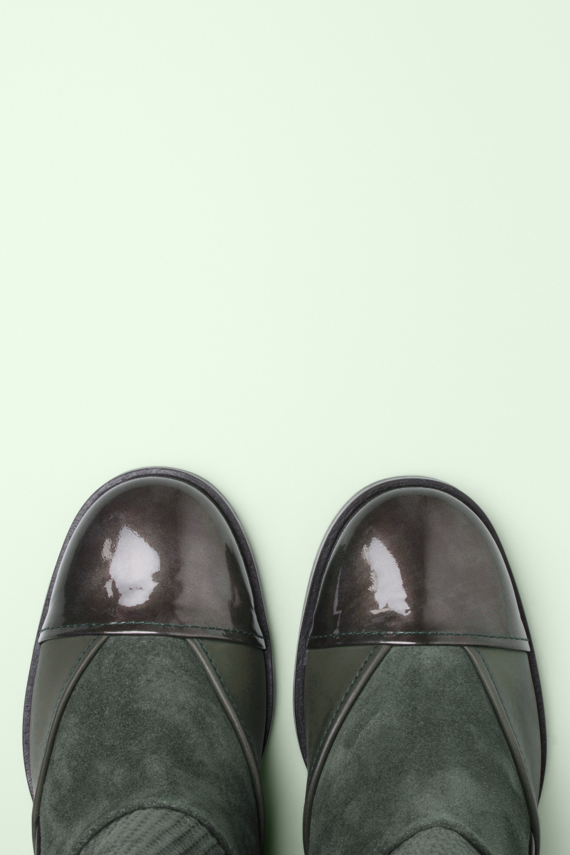 Nemonic - Melissa Monochrome laarzen in kaki 2