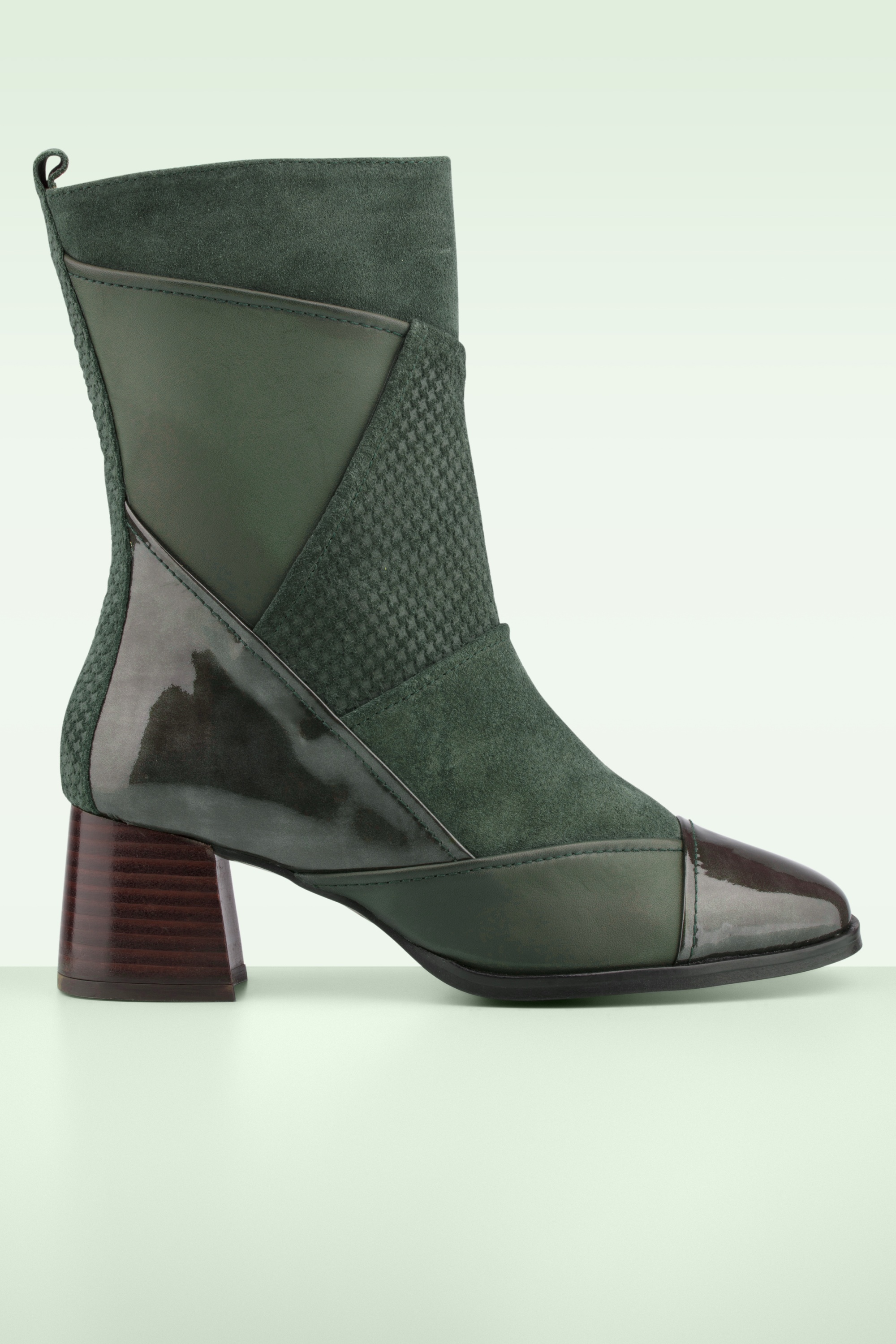 Nemonic - Melissa Monochrome laarzen in kaki