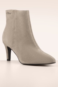 s.Oliver - Tori suède booties in taupe 3
