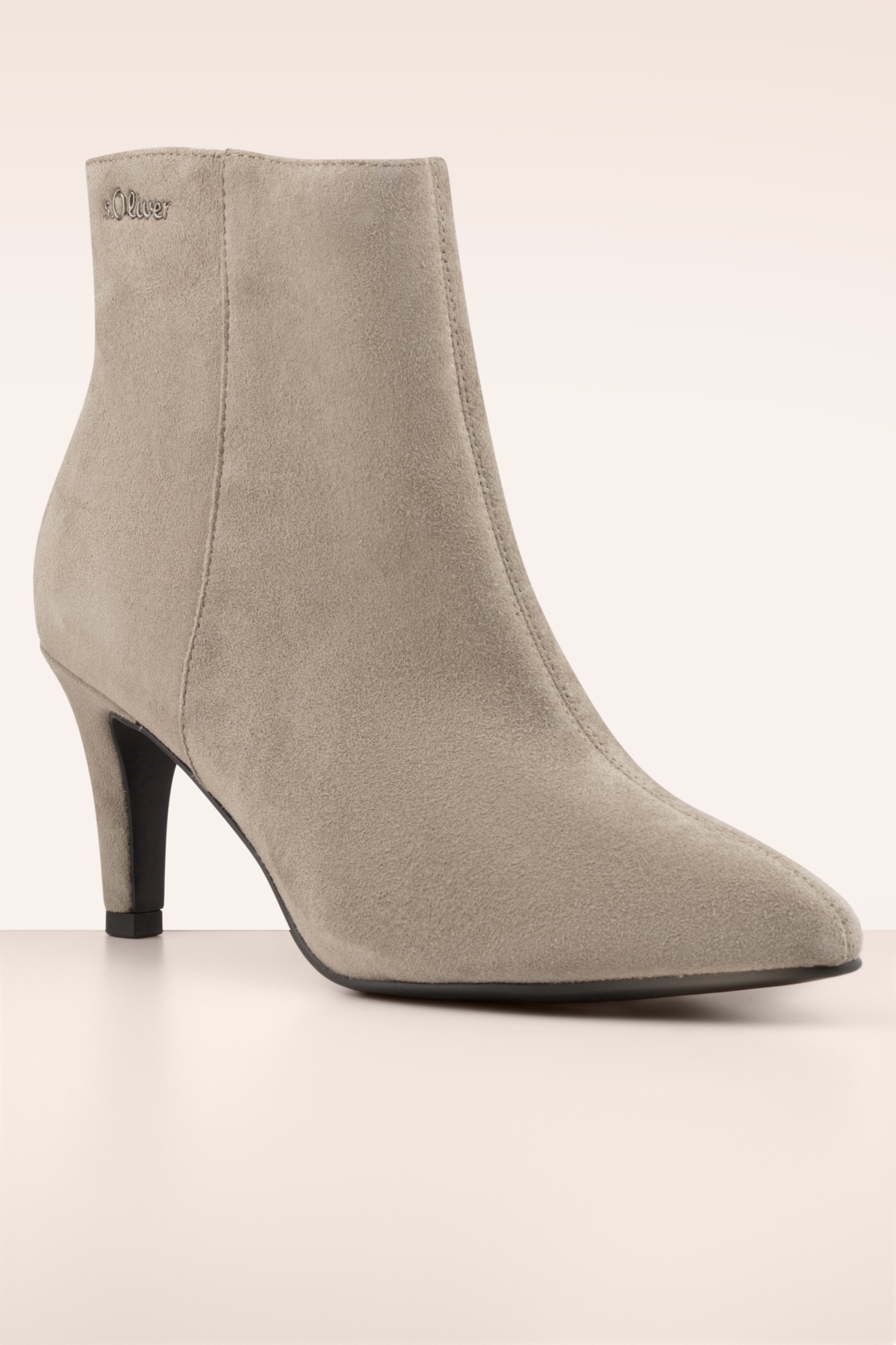 s.Oliver - Tori suède booties in taupe 3