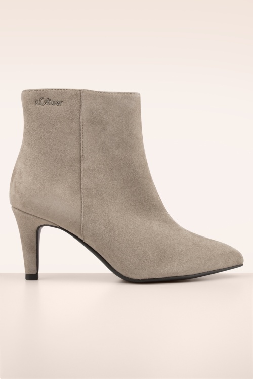 s.Oliver - Tori suède booties in taupe