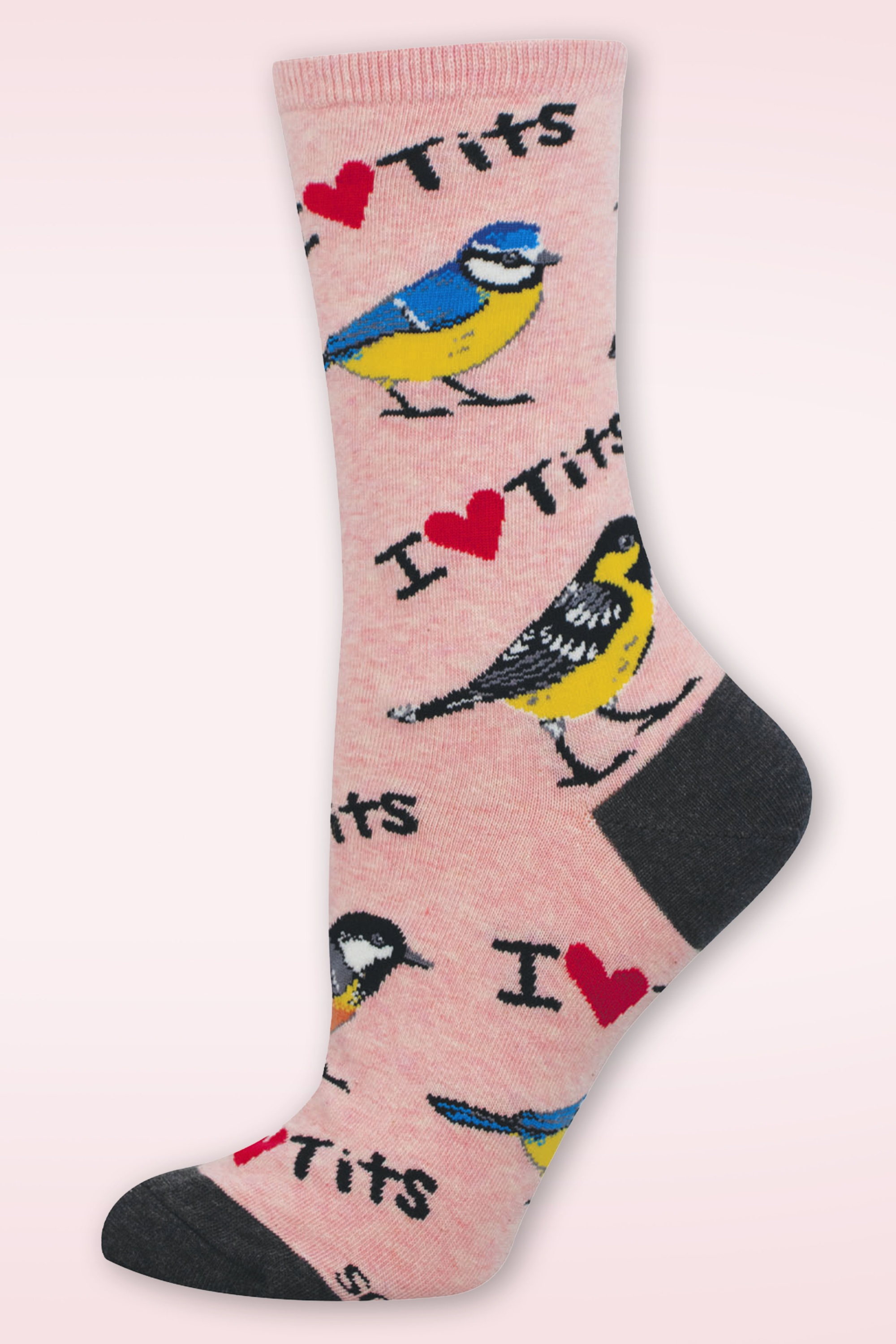 Socksmith - I Heart Tits sokken in roze