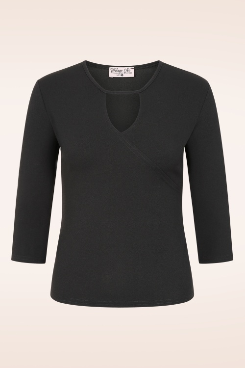 Vintage Chic for Topvintage - Topvintage exclusive ~ Jenna top in zwart