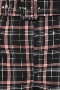 Vintage Chic for Topvintage - Topvintage exclusive ~ Sasha Pink Check pantalon in zwart 2